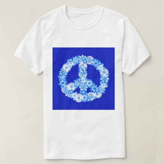 Peace Sign in Blue Tシャツ (デザイン正面)