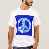 Peace Sign in Blue Tシャツ (正面)