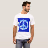 Peace Sign in Blue Tシャツ (正面フル)