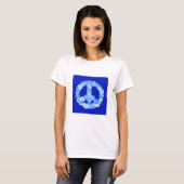 Peace Sign in Blue Tシャツ (正面フル)
