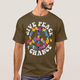 PEACE SIGN LOVE 60s 70s絞り染めヒッパイハロウィーンB Tシャツ