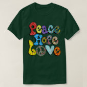 PEACE SIGN LOVE 60s 70s絞り染めヒッパイハロウィーンC Tシャツ (デザイン正面)