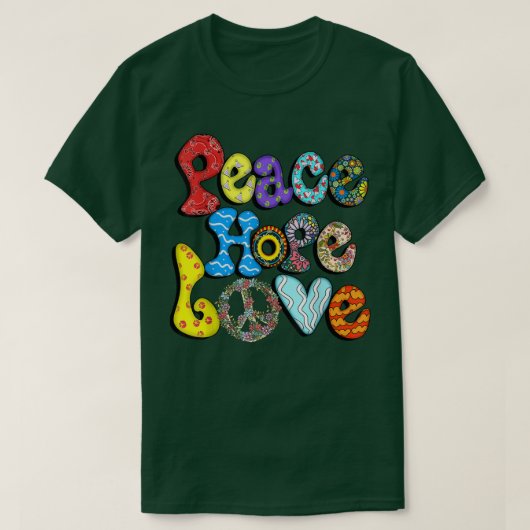 PEACE SIGN LOVE 60s 70s絞り染めヒッパイハロウィーンC Tシャツ (デザイン正面)