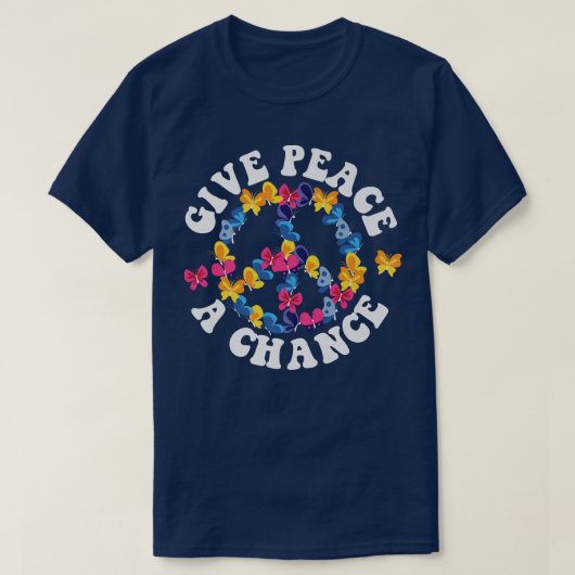 Peace Sign Love 60s 70s絞り染めヒッパイハロウィーンC Tシャツ (デザイン正面)