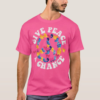PEACE SIGN LOVE 60s 70s絞り染めヒッパイハロウィーンC Tシャツ