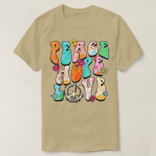 PEACE SIGN LOVE 60s 70s絞り染めヒッパイハロウィーンC Tシャツ (デザイン正面)