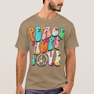 PEACE SIGN LOVE 60s 70s絞り染めヒッパイハロウィーンC Tシャツ