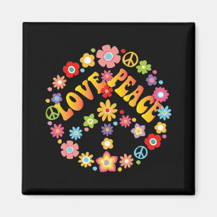 PEACE SIGN LOVE 60s 70s絞り染めヒッピー衣装 マグネット