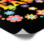 PEACE SIGN LOVE 60s 70s Tie Die Hippie Costume ポスター (角)