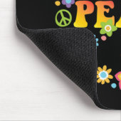 PEACE SIGN LOVE 60s 70s Tie Die Hippie Costume マウスパッド (コーナー)