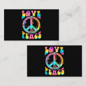 PEACE SIGN LOVE T Shirt 60s 70s絞り染めHippie Cos 名刺 (正面/裏面)