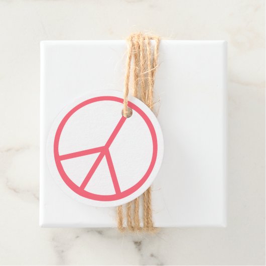 Peace Sign Orange Groovy Retro Fun フェイバータグ (インサイチュ)