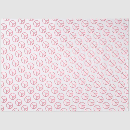 Peace Sign Orange Groovy Retro Fun 薄葉紙 (正面)