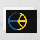 Peace sign, Peace For Ukraine ポストカード (正面/裏面)