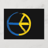 Peace sign, Peace For Ukraine ポストカード (正面)