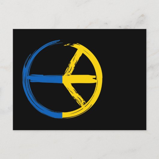 Peace sign, Peace For Ukraine ポストカード (正面)