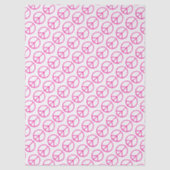 Peace Sign Pink Groovy Colorful Fun 薄葉紙 (正面)