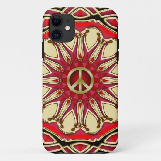 Peace Sign Pink Sun iPhone 5ケース Case-Mate iPhoneケース (裏面)