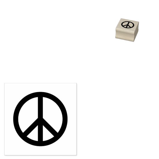 Peace Sign Rubber Stamp ラバースタンプ (押印)