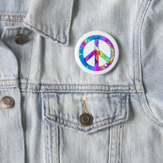 Peace Sign Summer Paletteボタン 缶バッジ (インサイチュ)