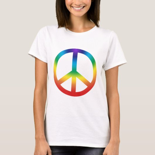 Peace Sign Tee inチャクラの色 Tシャツ (正面)