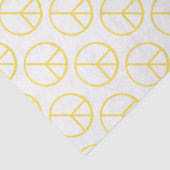 Peace Sign Yellow Groovy Colorful Fun 薄葉紙 (詳細)