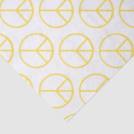 Peace Sign Yellow Groovy Colorful Fun 薄葉紙 (詳細)