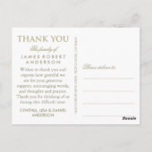 Peace Sky In Memory悔やみや弔慰ありがとうPostCard ポストカード (裏面)