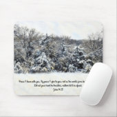 Peace Snow Meadow Bible Verse Faith Mouse Pad マウスパッド (マウス)