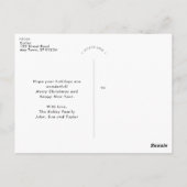 Peace, Snowy Evergreen 2 Photo Holidayはがき ポストカード (裏面)