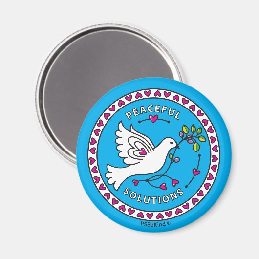 Peace Solutions 1_Round Magnet 2.25インチ マグネット (正面/裏面)