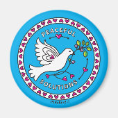 Peace Solutions 1_Round Magnet 2.25インチ マグネット (正面)