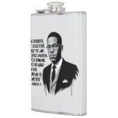 Peace & Strength – Malcolm X Inspirational Quote  フラスク (左)