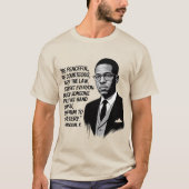 Peace & Strength – Malcolm X Inspirational Quote  Tシャツ (正面)