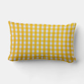 Peace & Sunflower Pillow w/ Yellow Gingham ランバークッション (裏面)