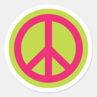 Peace Symbol 01ステッカー ラウンドシール