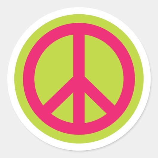 Peace Symbol 01ステッカー ラウンドシール (正面)