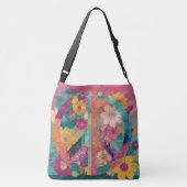 Peace symbol colourful クロスボディバッグ (裏面)