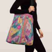 Peace symbol colourful クロスボディバッグ (クローズアップ)