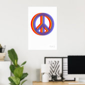 Peace Symbol Fine Art Print RGB Colors, Modern ポスター (ホームオフィス)