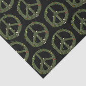 PEACE Symbol of Real Grass Flowers Hippie 60s Sign 薄葉紙 (詳細)