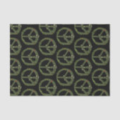 PEACE Symbol of Real Grass Flowers Hippie 60s Sign 薄葉紙 (正面)