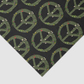 PEACE Symbol of Real Grass Flowers Hippie 60s Sign 薄葉紙 (詳細)