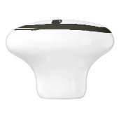 PEACE Symbol Sign Hippie Love Brushed 芸術的 セラミックノブ (側面)