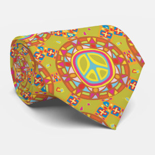 Peace Symbolsデザイン ネクタイ