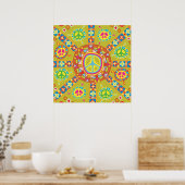 Peace Symbolsデザイン ポスター (キッチン)