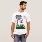 Peace T-shirt – ミニマルCalm引用文Shirt Tシャツ (正面フル)