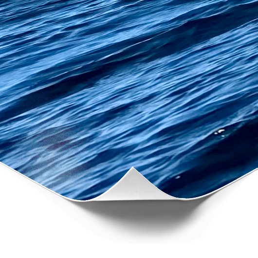 PEACE Text On Blue Lake Michigan  ポスター (コーナー)