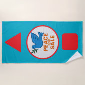 Peace theme designed Beach Towel ビーチタオル (正面)