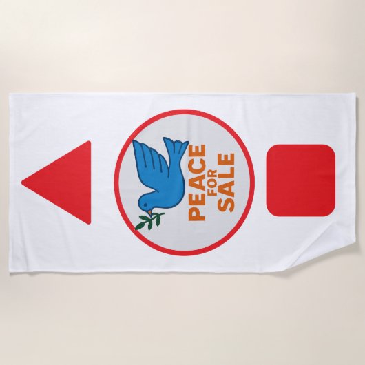 Peace theme designed beach towel ビーチタオル (正面)